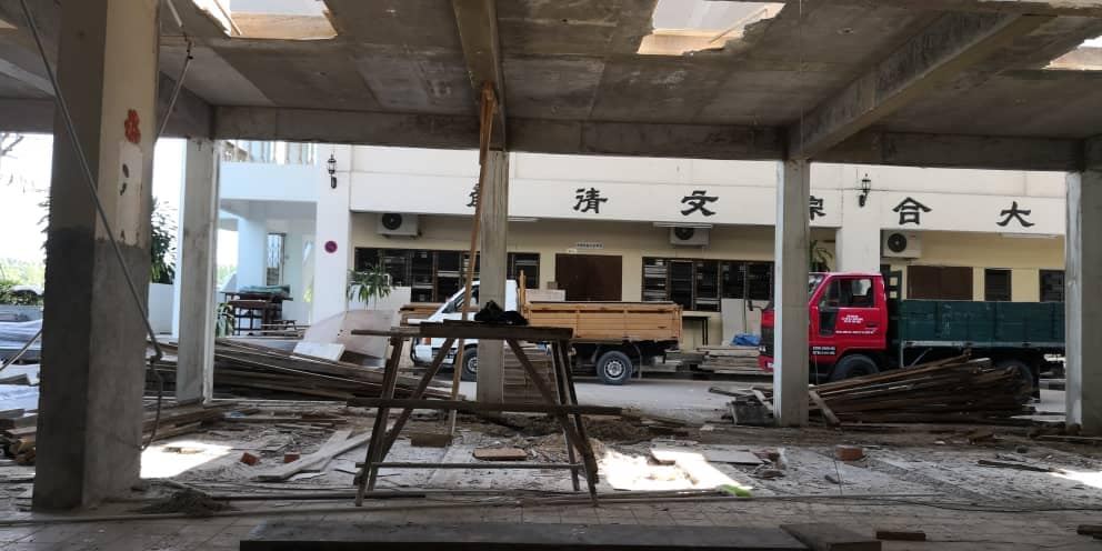 南华独中食堂施工第四个星期